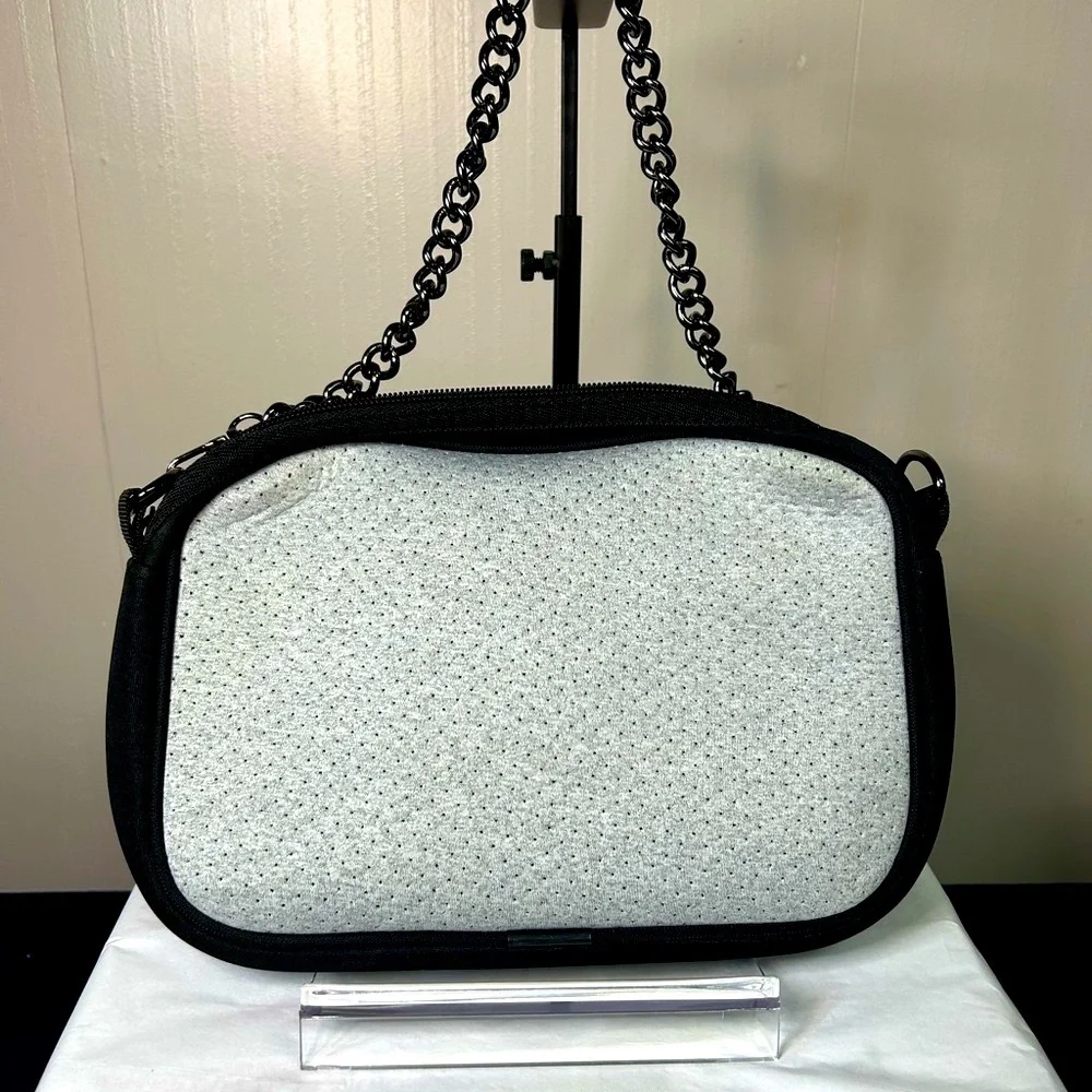 HAUTE SHORE Grey and Black Crossbody Bag